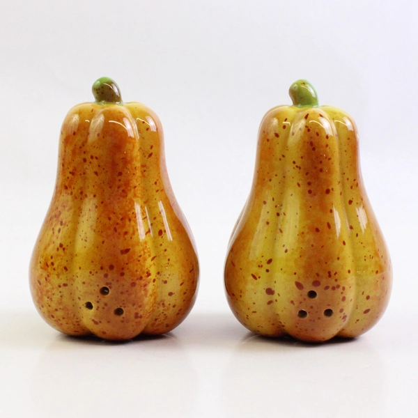 Lot Of 2 Susan Winget Salt & Pepper Shakers No Stoppers Fall Squash Thanksgiving