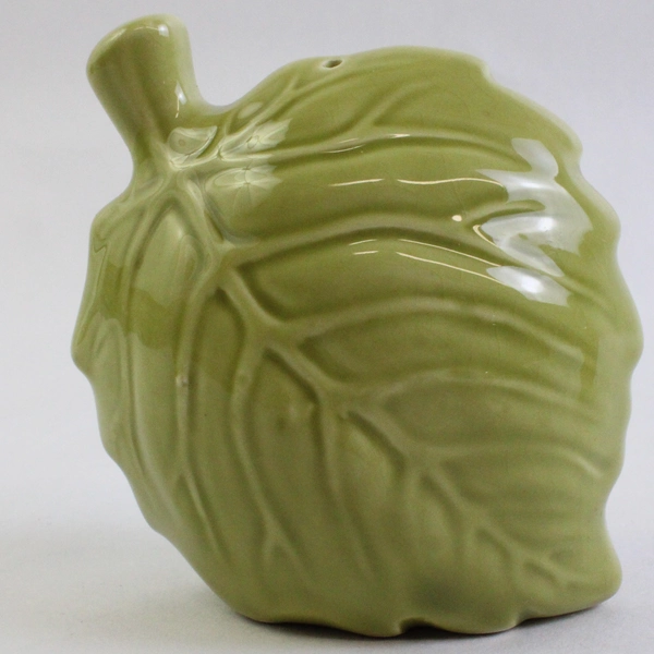 Set Of 2 Unbranded Ceramic Salt & Pepper Shakers W/ Stoppers Fall Pumpkin & Leaf