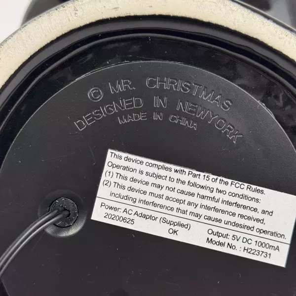 Mr. Christmas 12.5” Halloween Ceramic LED Light Tree Jack O Lantern Topper