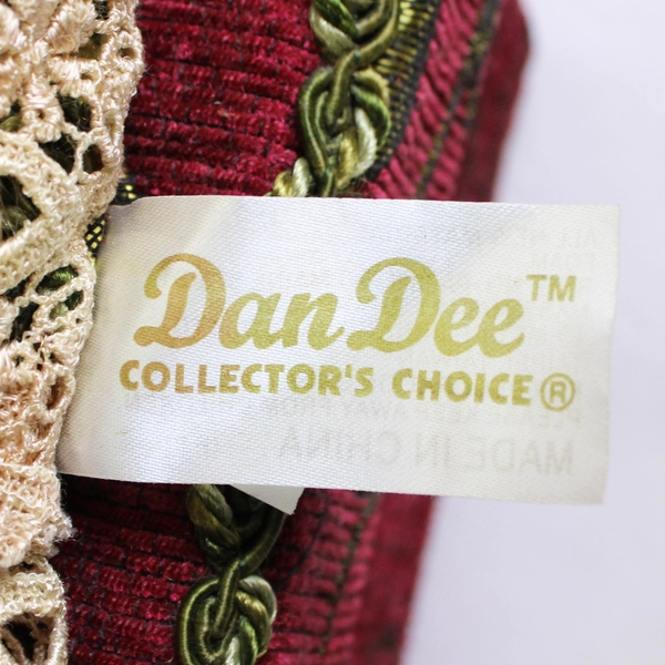 Dan Dee Collectors Choice Porcelain Blond Doll Head Red Decor Boxes Victorian