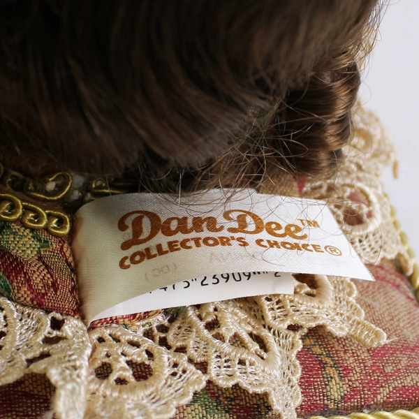 Dan Dee Collectors Choice Porcelain Brunette Doll Head Decor Boxes Victorian