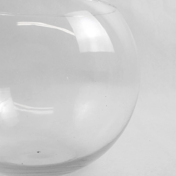 Unbranded Clear Glass Fish Bowl/Candle Center Piece/Home Decor Vase 4.75" Tall