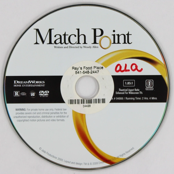 Match Point DVD 2005 Dreamworks