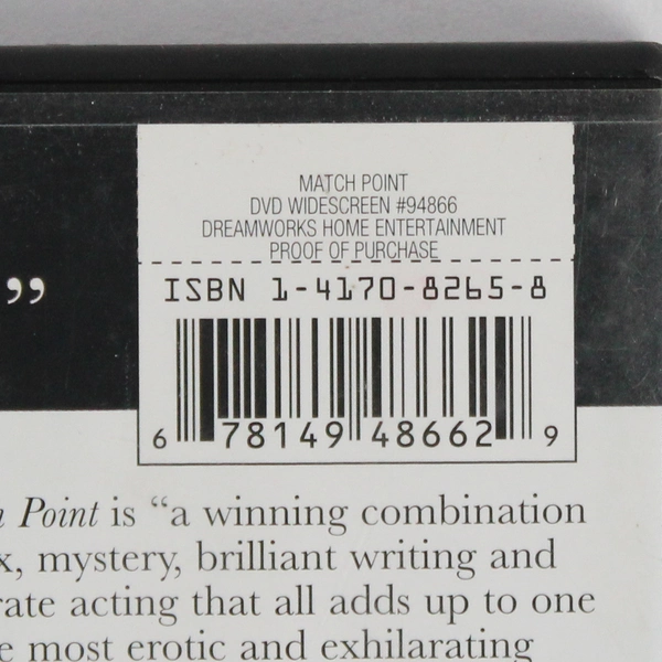 Match Point DVD 2005 Dreamworks