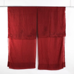 Set Of 2 Matching Unbranded Solid Red Color Sheer Curtains 54" x 84"
