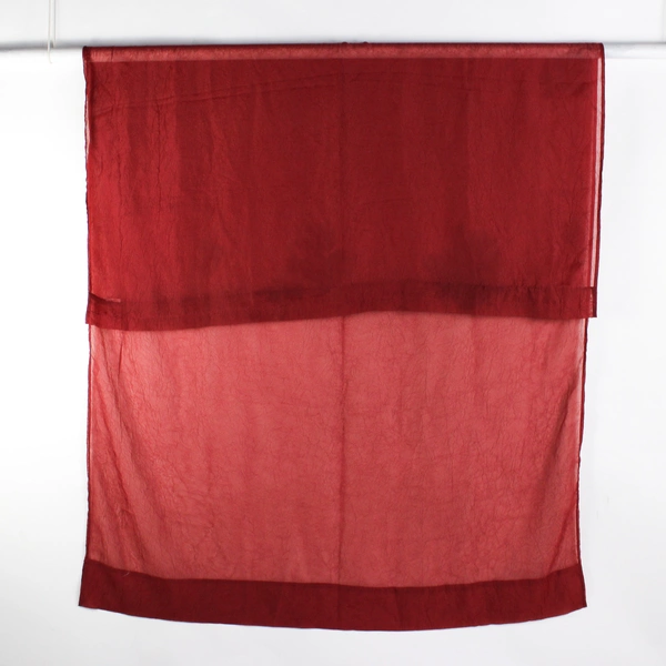 Set Of 2 Matching Unbranded Solid Red Color Sheer Curtains 54" x 84"
