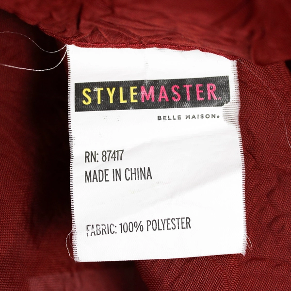 Set Of 2 Matching Unbranded Solid Red Color Sheer Curtains 54" x 84"