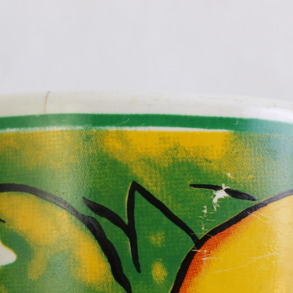 Unmarked Ceramic Handled Mug Summer Fruit Watermelon Print 6" Tall