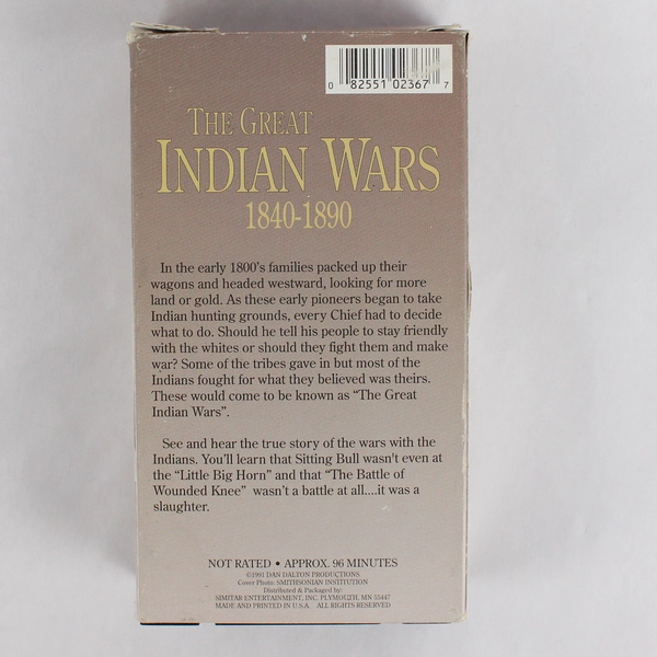 The Great Indian Wars: 1840-1890 VHS 1991 2-Tape Set