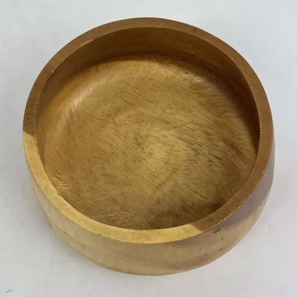 4 Light To Medium Color Wood Salad Bowls Made In The Philippines 5.75 Inch