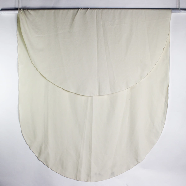 Unbranded Solid Cream White Color Oval Rayon Tablecloth 60" x 120"