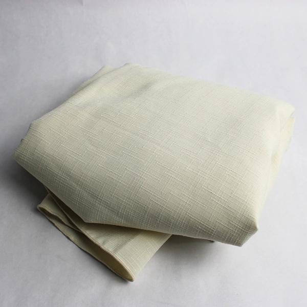 Unbranded Solid Cream White Color Oval Rayon Tablecloth 60" x 120"