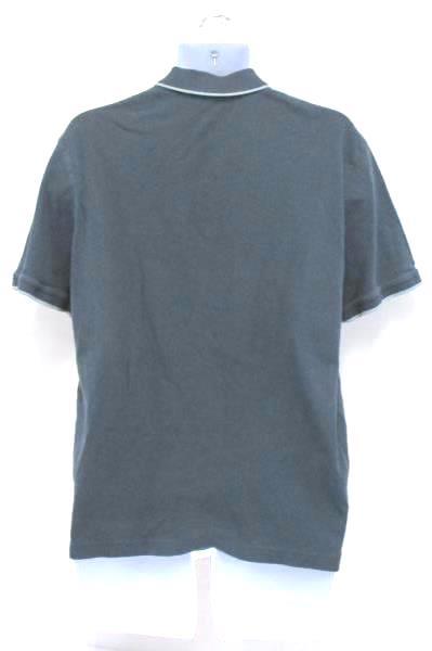 Solid Blue Polo Shirt Van Heusen Studio Slim Fit 100% Cotton Men's Large