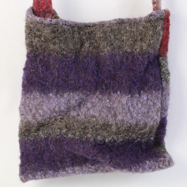 Women's Handmade Multicolor Felted Crossbody Purse