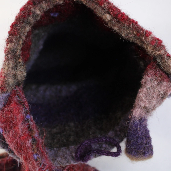 Women's Handmade Multicolor Felted Crossbody Purse