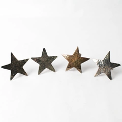 Set of 4 Unbranded Metal Silver Napkin Rings Star India Made