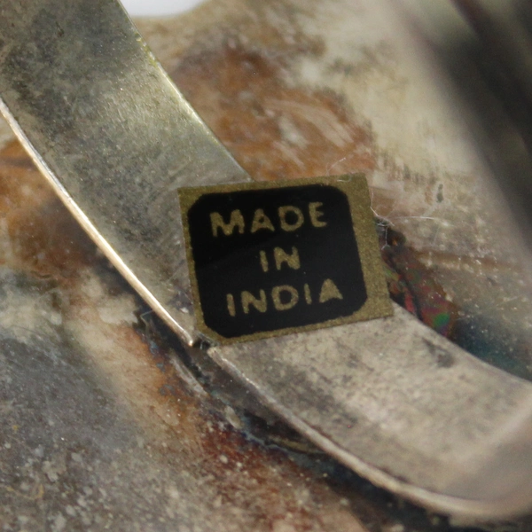 Set of 4 Unbranded Metal Silver Napkin Rings Star India Made