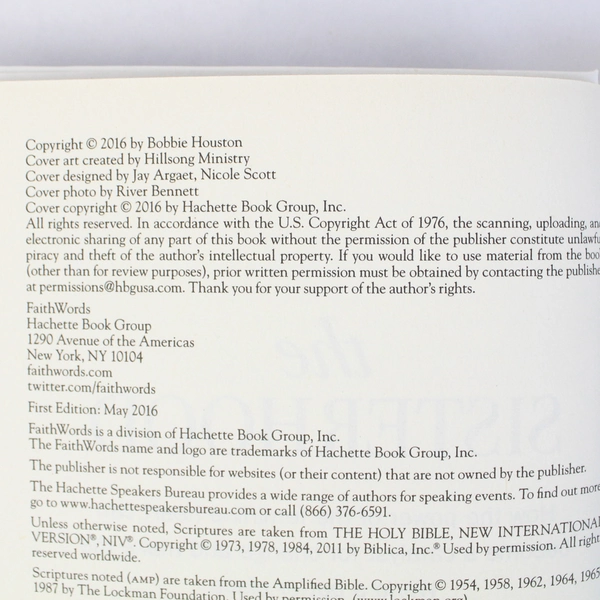 The Sisterhood by Bobbie Houston 2016 Hardcover Dust Jacket Christian Living 