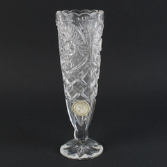 Crystal Clear Lead Crystal Vase Star Diamond Arch Germany 7.25 in