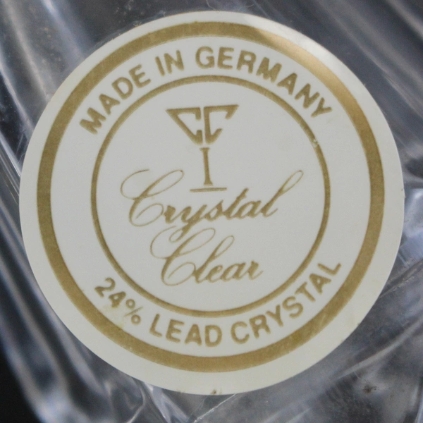 Crystal Clear Lead Crystal Vase Star Diamond Arch Germany 7.25 in