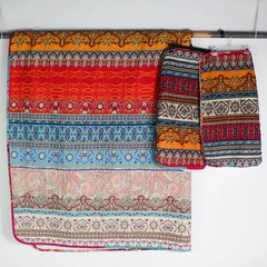 3 PC Set Wongs Bedding Multicolor Quilted King Bedspread and Pillow Shams