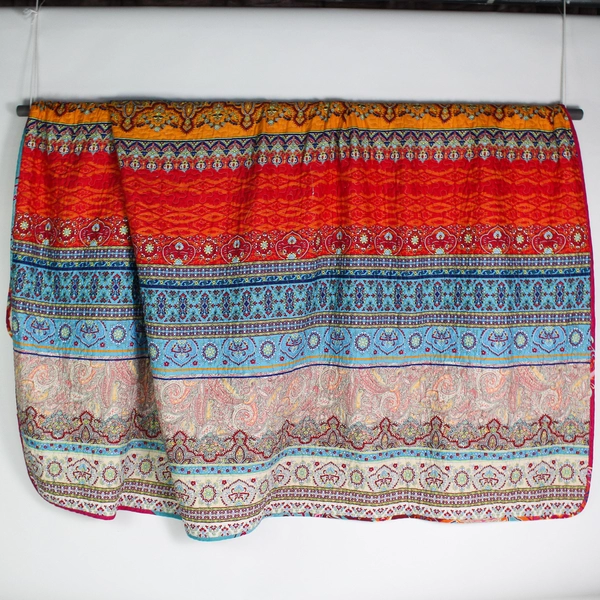 3 PC Set Wongs Bedding Multicolor Quilted King Bedspread and Pillow Shams