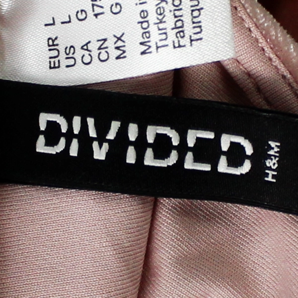 Divided H&M Pink Velvet Crop Top Bralette Adjustable Strap Stretch Size L