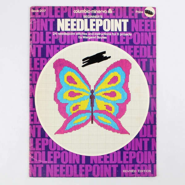 Columbia Minerva Beginner's Needlepoint Book 1974 Revised Edition Book 207