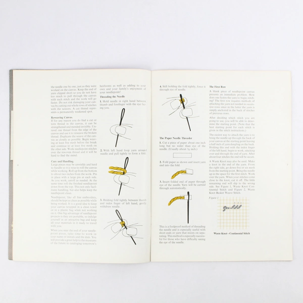 Columbia Minerva Beginner's Needlepoint Book 1974 Revised Edition Book 207