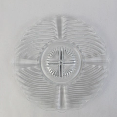 Vintage 11" Indiana Glass Platter Geometric Swirl Pattern 303