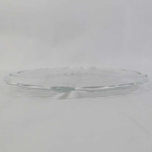 Vintage 11" Indiana Glass Platter Geometric Swirl Pattern 303
