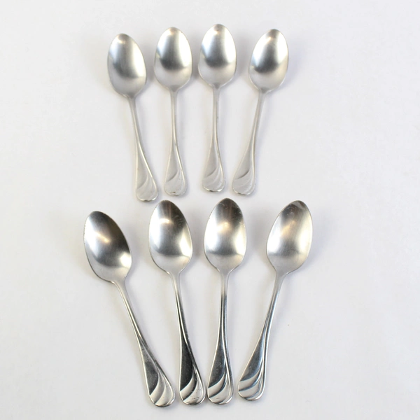 Lot Of 8 Oneida Torino Swirl Pattern Stainless Steel Teaspoons Replacements