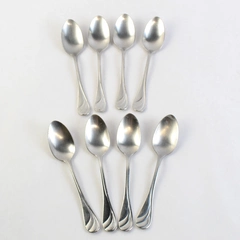 Lot Of 8 Oneida Torino Swirl Pattern Stainless Steel Teaspoons Replacements