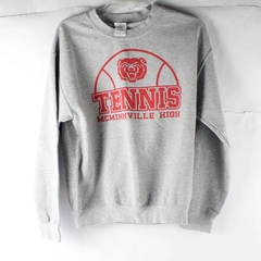 Gildan McMinnville Highschool Tennis Gray Sweatshirt Women's Medium
