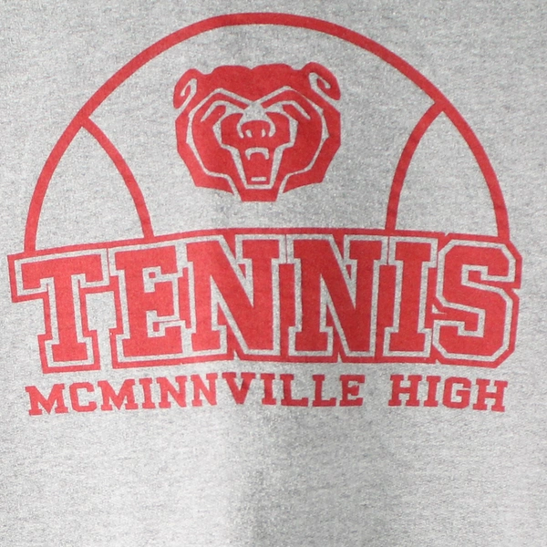 Gildan McMinnville Highschool Tennis Gray Sweatshirt Women's Medium