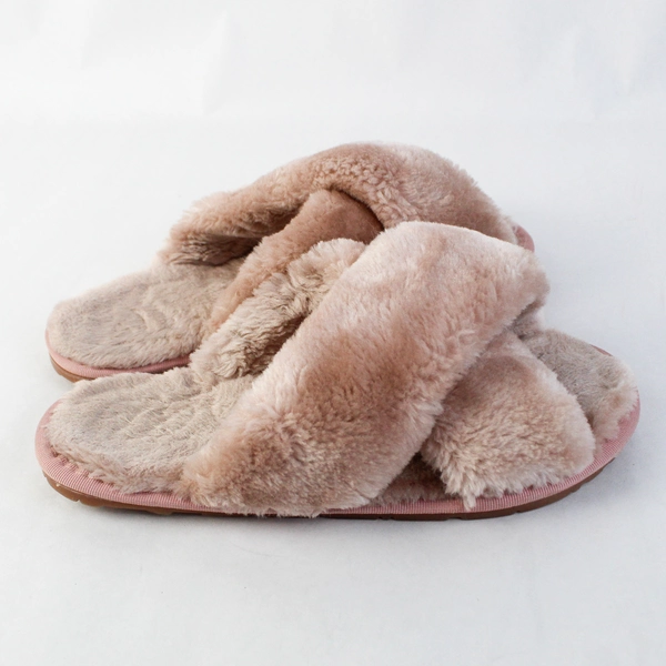 Unbranded Blush Pink Slip On Fuzzy Slippers Size EU 40 - 41 US 7