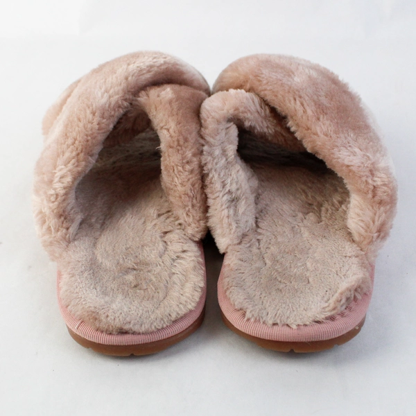 Unbranded Blush Pink Slip On Fuzzy Slippers Size EU 40 - 41 US 7