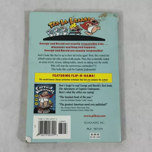Captain Underpants Attack of the Talking Toilets by Dav Pilkey 1999 PB