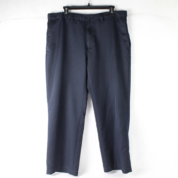 Haggar Navy Blue Flat-Front Dress Pants Men's Size 38 x 26