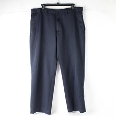 Haggar Navy Blue Flat-Front Dress Pants Men's Size 38 x 26