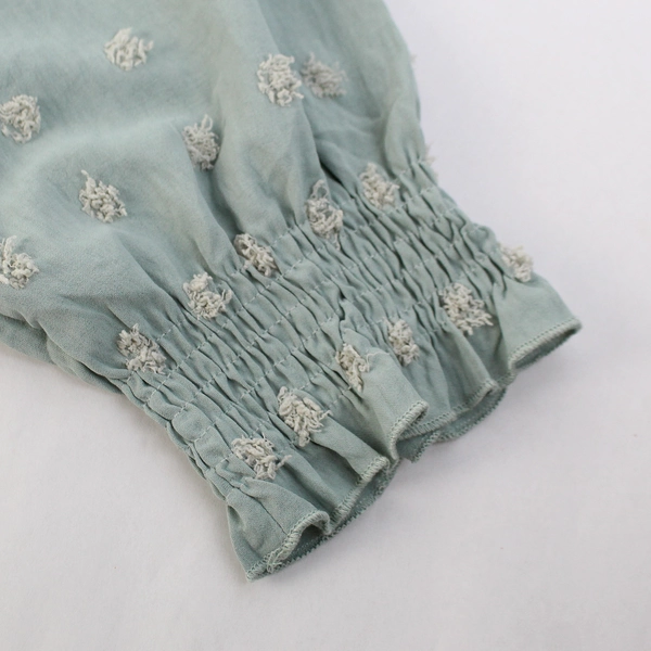 Zesica Light Blue Spotted Blouse Long Sleeve NWT Women's Size XXL