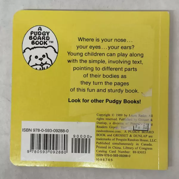 The Pudgy Board Book: Where Is Your Nose Book Boardbook 1989