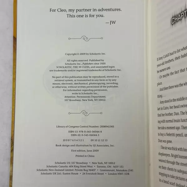 Beyond the Grave the 39 Clues Book 4 by Jude Watson 2009 Hardcover