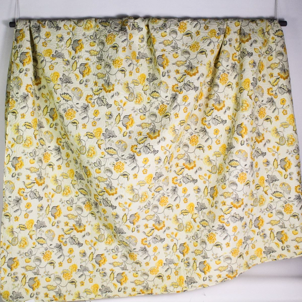 Set of 5 Cynthia Rowley Yellow Floral Queen 92"x96" Comforter 2 Pillows 2 Cases