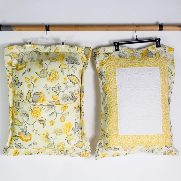 Set of 5 Cynthia Rowley Yellow Floral Queen 92"x96" Comforter 2 Pillows 2 Cases