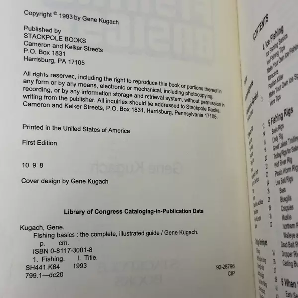 Fishing Basics by Gene Kugach 1993 Trade Paperback