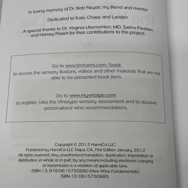 Why You Like the Wines You Like by Tim Hanni 2013 Trade Paperback