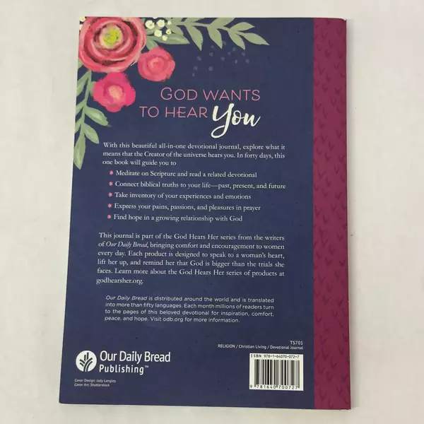 God Hears Her 40-Day Devotional Journal by Our Daily Bread 2020 Paperback