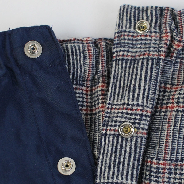 Vintage Wyoming Woolens Blue Snap On Leg Gaiters Adult One Size