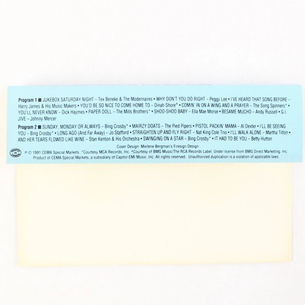 Set of 3 These Were Our Songs Musical Memories of War Years Tapes Cassette